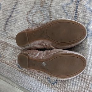 Lucky Brand Emmie flats, pink paisley velvet